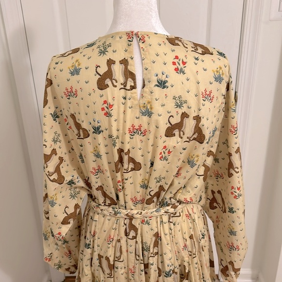 Rhode Ella Mini Dress Safari Animals Leopard Cheetah Meadow New Size Small - Picture 9 of 12
